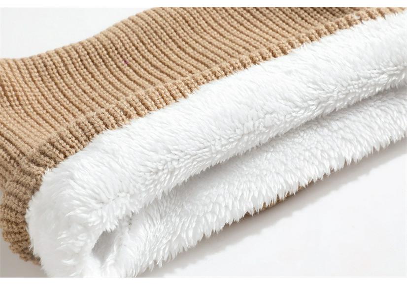 2025 Autumn-Winter Velvet Knit Neck Warmer: Windproof, Warm, Versatile Scarf in Solid Color