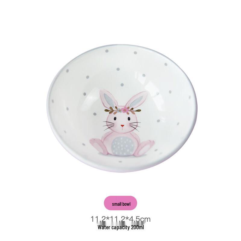 Ruhan Cartoon Rabbit Porcelain Bowl