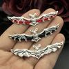 5pcs 65*12mm Antique Silver Color Wicca Animal Bat Connector Charms Pendant Fit Jewelry Making DIY Jewelry Findings