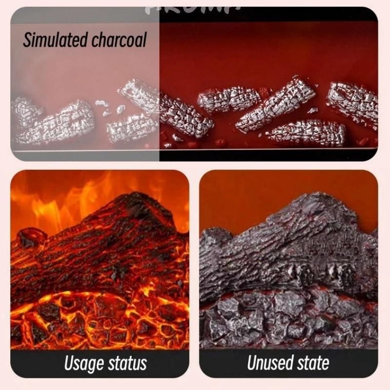 NEW 3D Simulated Fireplace Diffuser 7 Colors LED Ultrasonic  Essential Oil Fire Flame Air Humidifier   Office Use 2025