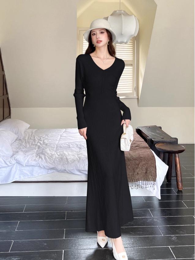 High-Quality Autumn Winter Knit Fishtail Sweater Dress