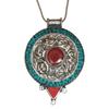 Handmade Tibetan Silver Gemstone Turquoise Red Coral Nepali Necklace Jewelry