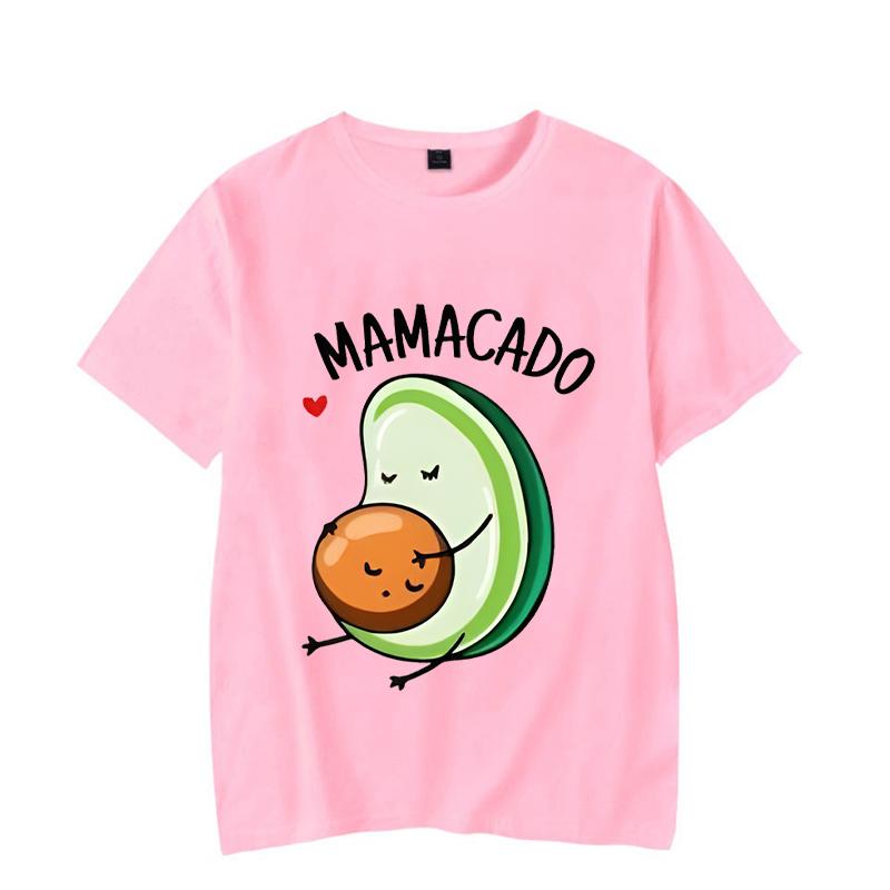 Kawaii Papacado Mamacado Print Couple Matching Cartoon Tshirt Summer Women Men Funny Graphic Tshirts Lovers Streetwear Tops Tees