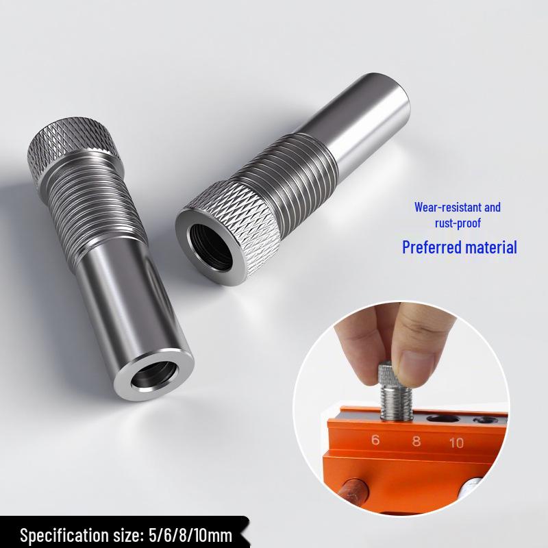 Woodworking Drill Guide: 5/6/8/10mm Bushing for Wear-Resistant Hole Punching Positioner