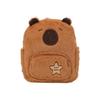 [EZBUYGO] Cute Capybara Plush Backpack for Women Versatile Cartoon Funny Capybara Crossbody Bag Large Capacity Tote Bag
