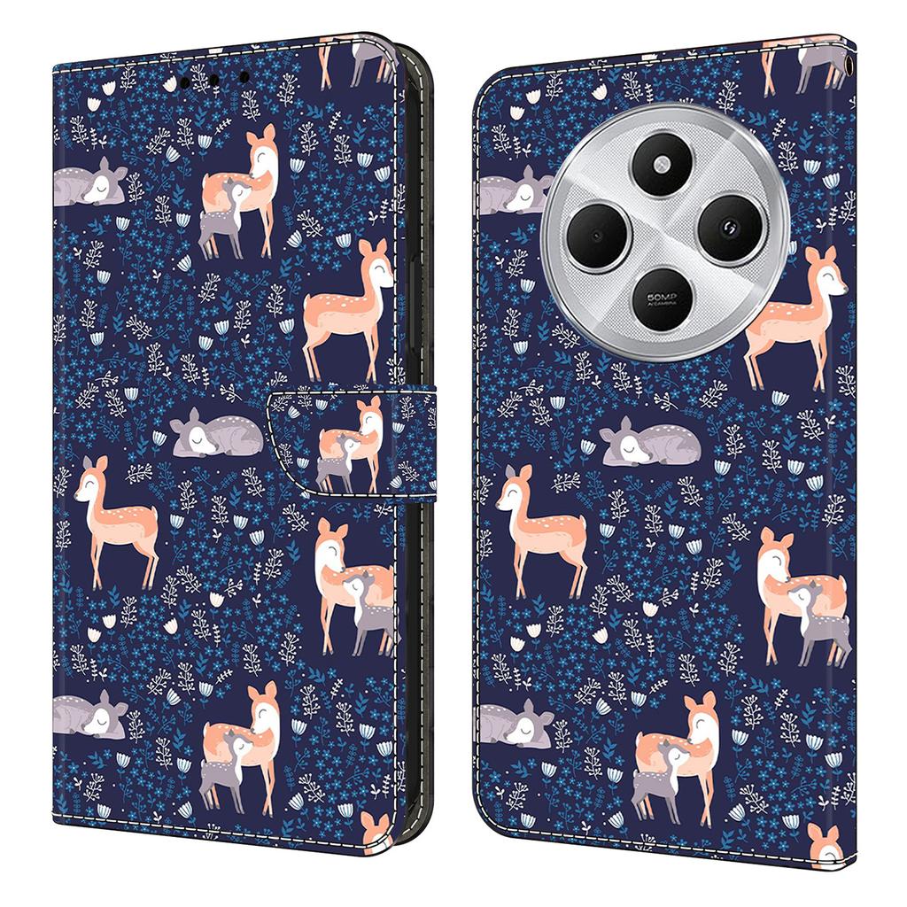 Wallet Case For Xiaomi Poco C75 4G/Redmi 14R 5G/14C 4G Pattern Printing PU Leather Flip Stand Phone Cover