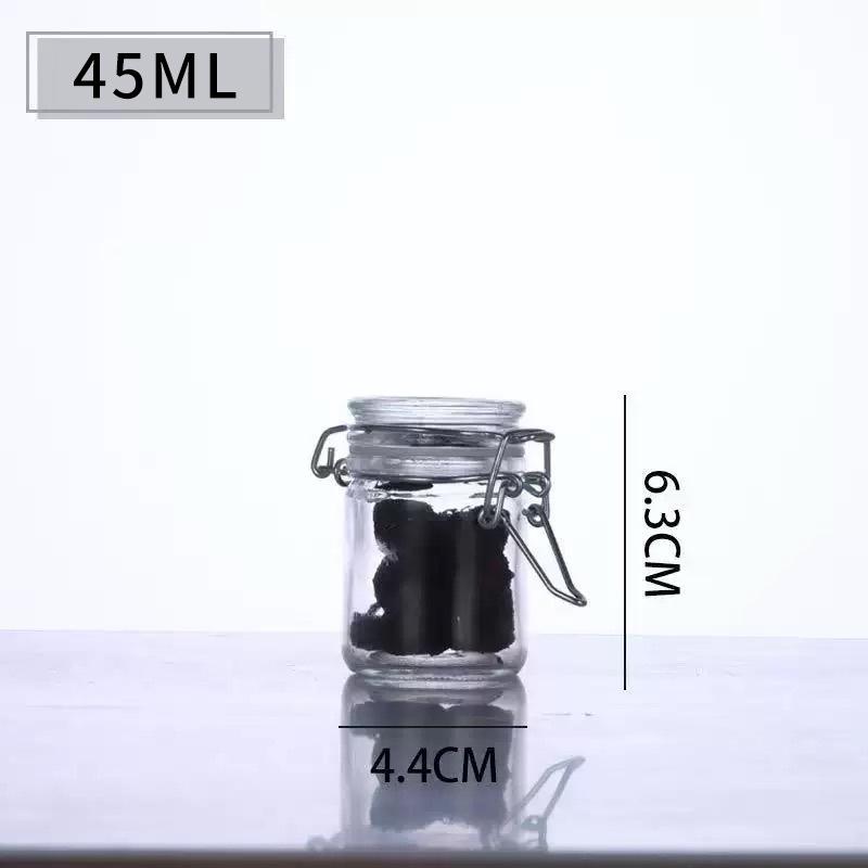 

Small Capacity Snap Lid Glass Storage Jar for Dried Fruit & Tea Transparent