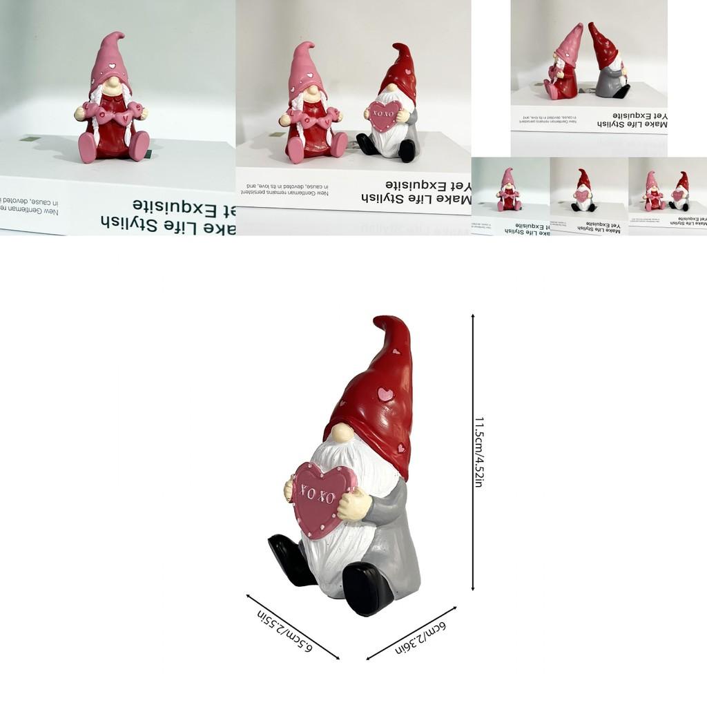 Charming Resin Gnome Elf Figurine Perfect For Valentine's Day And Holiday Decorations