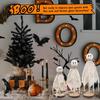 3Pcs/Set Halloween Ghost Decorations Rustic Centerpiece with Fabric Ghost Figures Farmhouse Table Ornaments for Mantel Tiered Tray Party Supplies