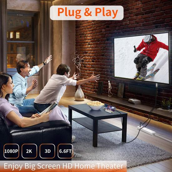 Adapter Cable 3-in-1 Type-C 2m TV Micro USB AV Adapter 1080P Cable