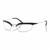 Brand Logo Metal Cat Eye Optical Frame Women's Black