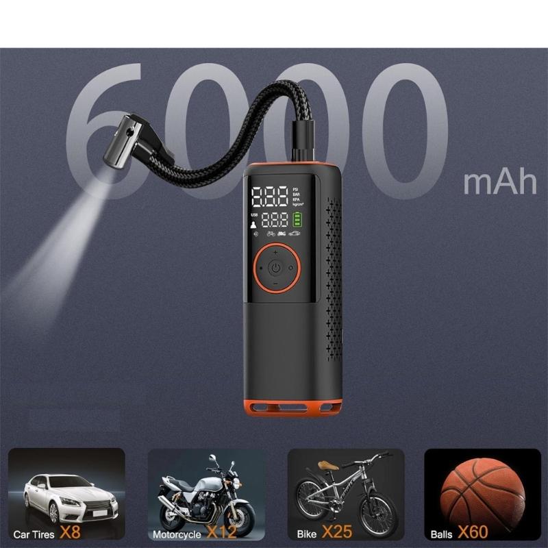 Wireless Car Air Compressor Air Pumps Electric Tire Inflator Pumps for Motorcycle Bicycles Air Pumps Tire Inflator