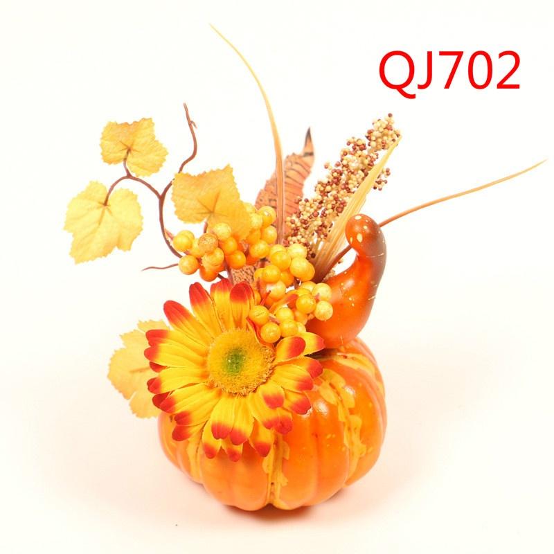 Simulation Pumpkin Table Pendulum Harvest Festival Halloween Autumn Color Decoration Props Maple Leaf Pomegranate Home Decoration