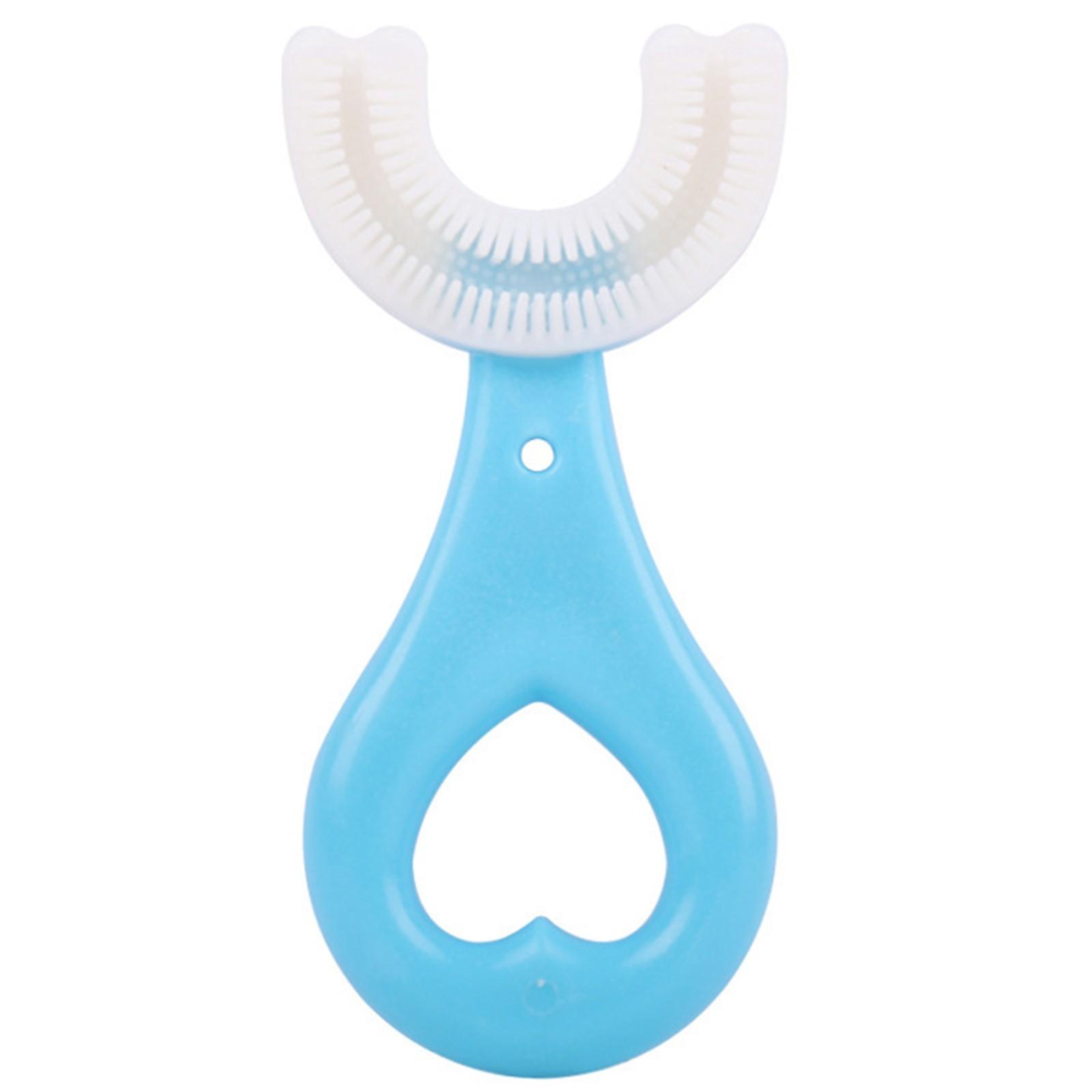 

Kids U Shaped Toothbrush For 2 6 Years Food Grade Soft Silicone Brush Head 360 Oral Teeth Cleaning Design For Toddlers And Children