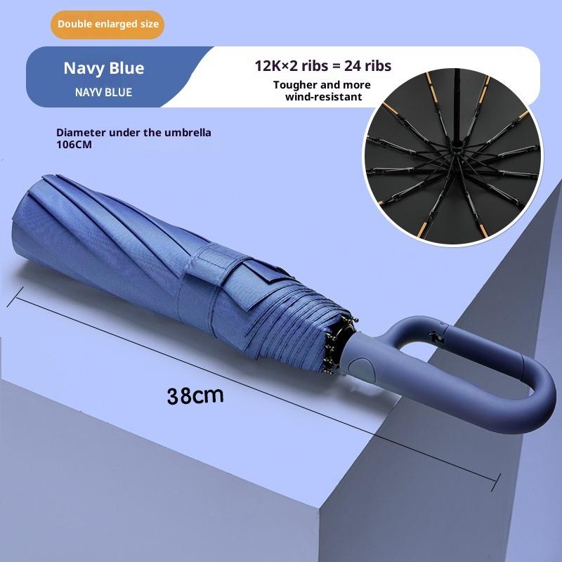 Fully Automatic Folding Umbrella Advanced Feeling Sunshine And Dual-Purpose Parasol Extra Large Thickening Reinforcement