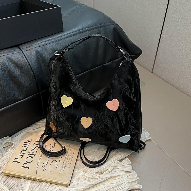 Leisure commuting large-capacity tote bag women's 2025 new versatile double shoulder back bag single shoulder crossbody bucket bag