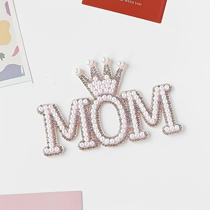 

5Pcs Cake Decor, Happy Mother s Day, English Alphabet Mom Pearl Queen Women s Day Cake Decoration 5pcs розовый