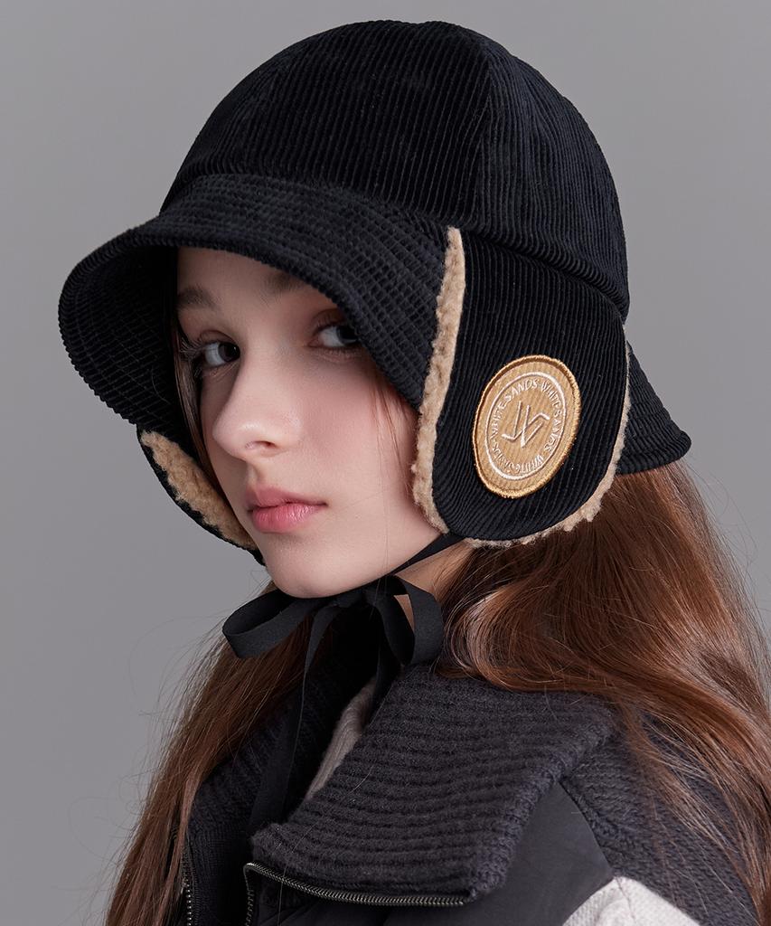Hwaiteusaenjeu Unisex Corduroy Earmuff Bucket Hat Sunny (8 Colors)