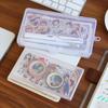1 PC Plastic Transparent Box Stationery Stickers Plastic Storage Box Organizer Container Art Tool Case for Craft Desktop