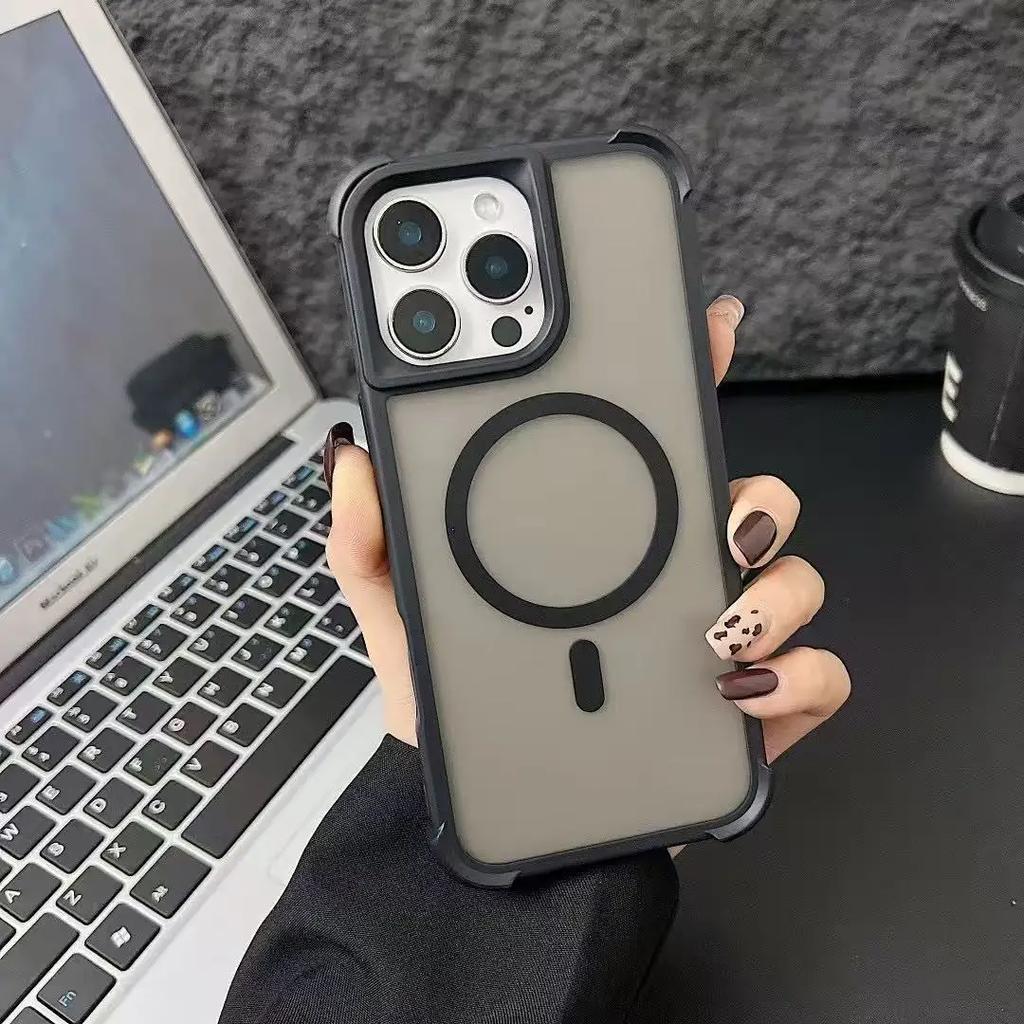 For Magesafe Shockproof Armor Phone Case For iPhone 17 16 15 14 13 12 11 Pro Max Magnetic Cases For iPhone 16 15 14 Plus Cover