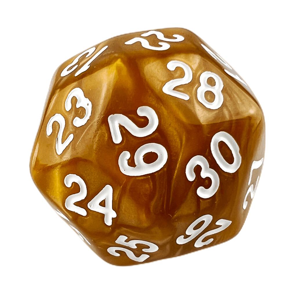 Dice D30 Polyhedral Dice Marble Effect Dice for Role Plsying Game Board Game Accessories