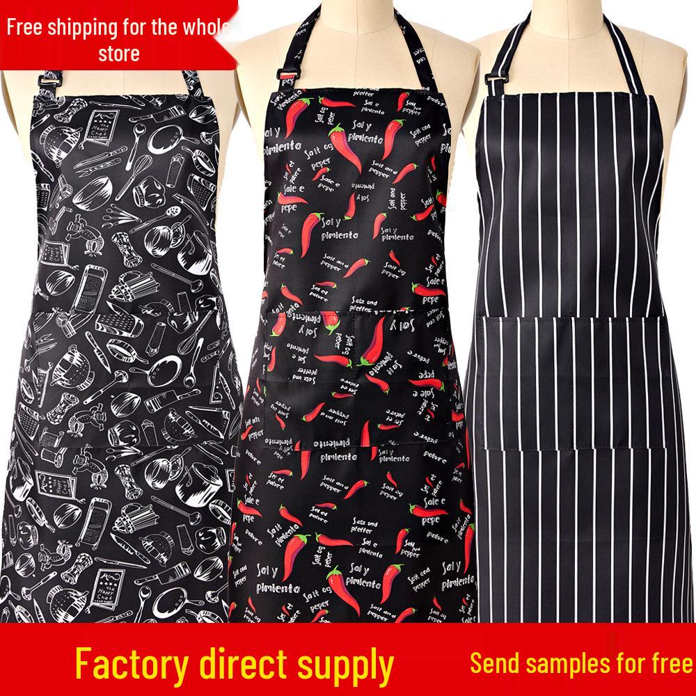 Long Anti-Fouling Chef Apron for Kitchen and Cafe Use