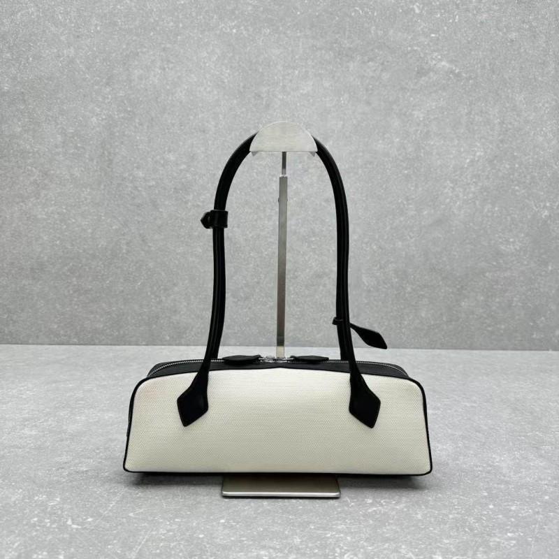 Cloth Leather French Niche Sausage Bag Retro Underarm Bagel Women's Handbag Commuting All-match Shoulder