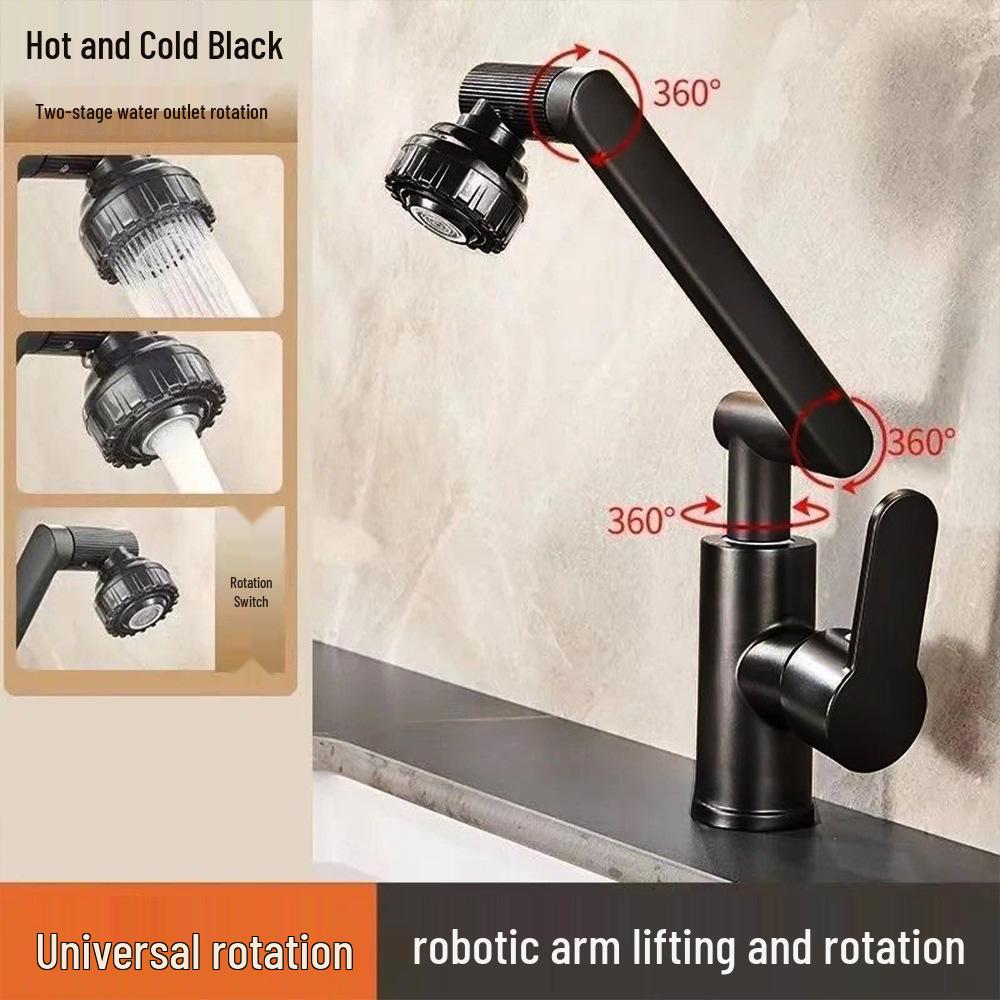 Lucky Cat Hot & Cold Stainless Steel Faucet for Kitchen & Bathroom Sink