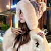 Thick Knitted Plush Hat Warm Pullover Beanie Hat Casual Ear Protection Hat Women