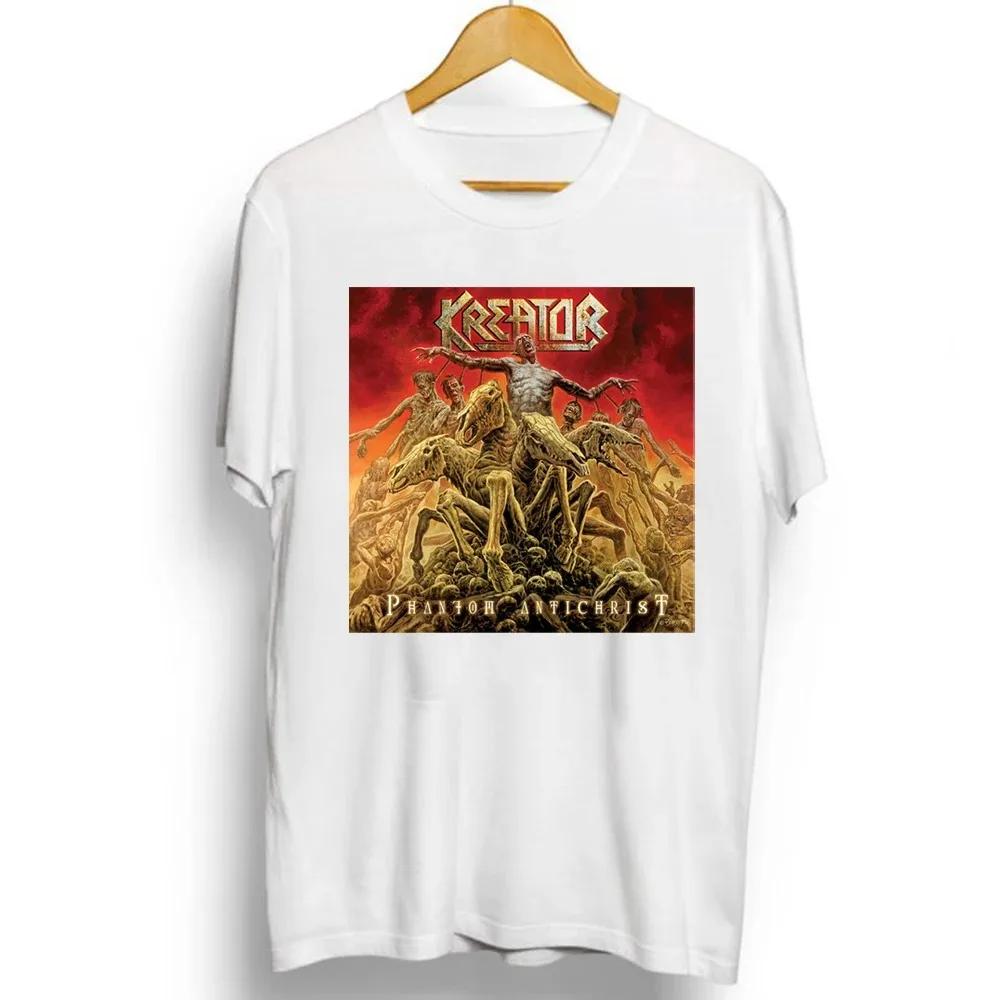 Mens Short Sleeve Tshirts 100 Cotton Kreator Rock Heavy Metal Band Print Adult Unisex Thrash Metal Tees Size S4XL New Women