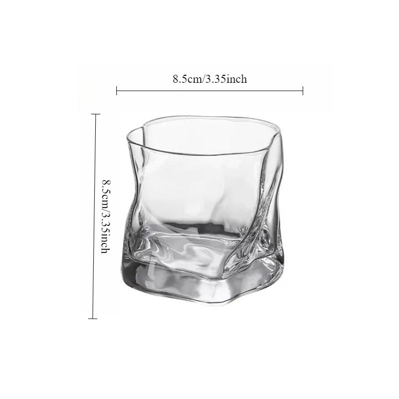 280ml 9.7oz Glass Cup Wine Glass Twist Cup Multi Color Cocktail Glass Exquisite Whiskey Glass Brandy Juice Cups Exquisite Gifts 280ml