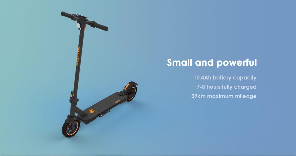 KuKirin S1Max 350W Foldable Electric Scooter 36V10.4Ah Battery 39KM Range 30km/h LED Display Portable E-Scooter