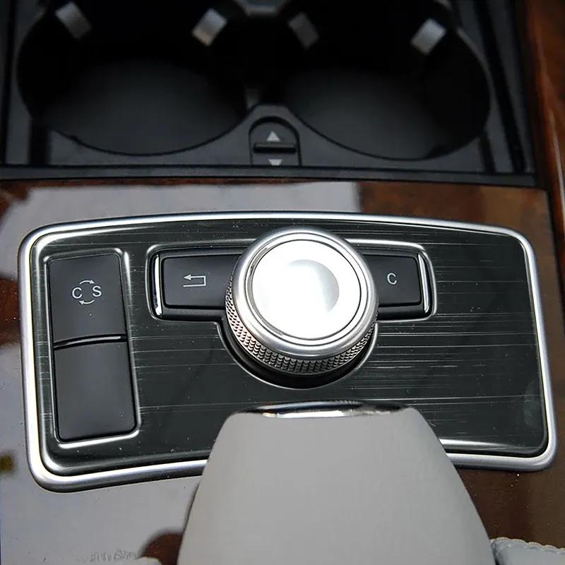 For Mercedes Benz E Class W212 2009-2011 Car Central Control ES Switch Panel Frame Decoration Trim Interior Accessories Sticker