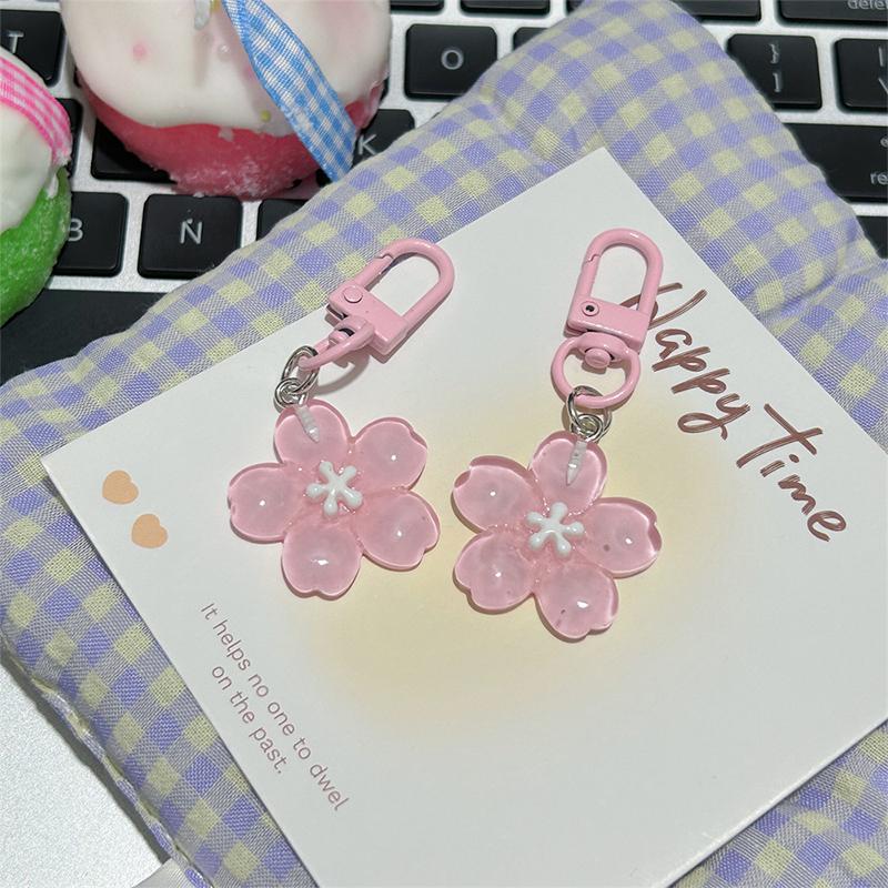 Przezroczysty Wisiorek Kwiat Wiśni Breloczek Dla Dziewcząt Kobiet Brelok Słodki Kreatywny Akcesoria Dekoracyjne do Plecaka Prezenty