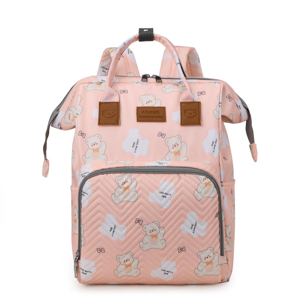 Schoolbag's New Animal Pattern Mommy Bag Can Be Carried Out, Large-capacity Mother and Baby Backpack, Multi-functional Mother Bag.