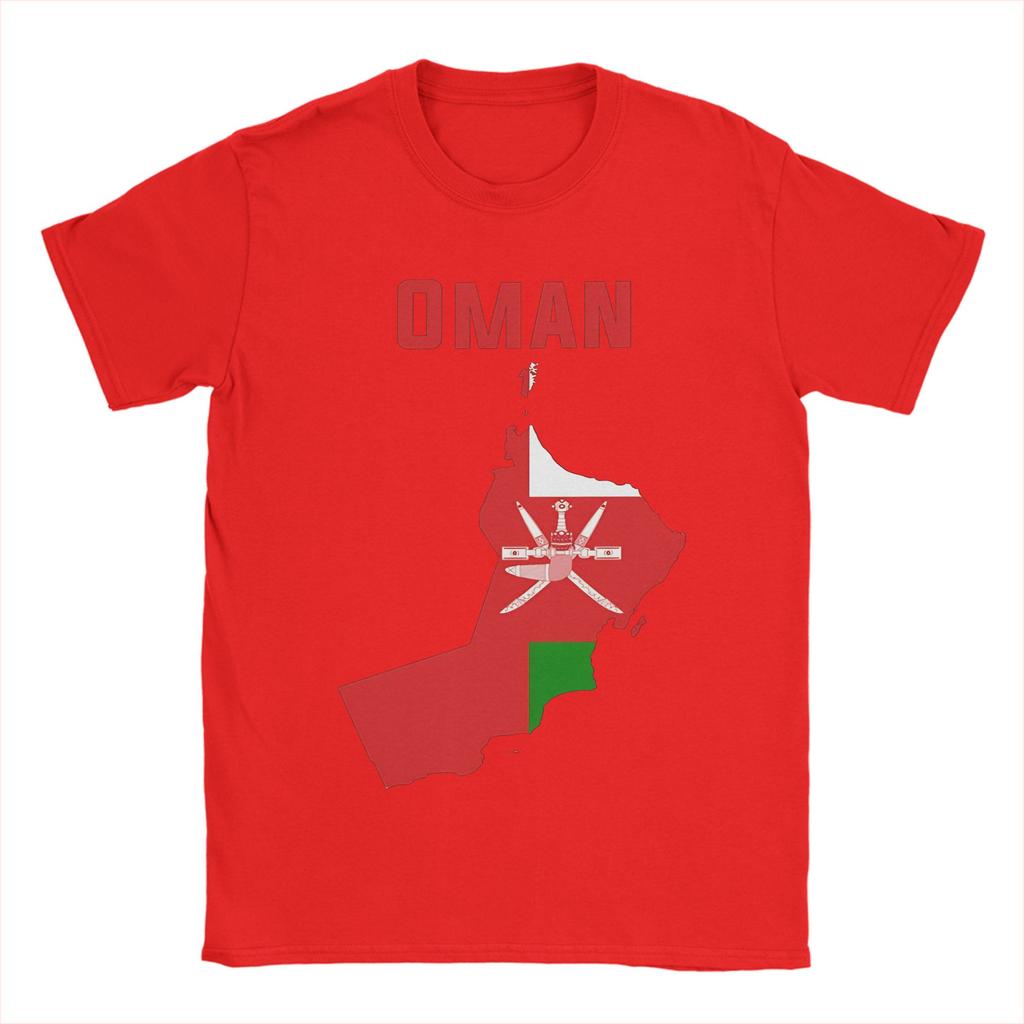 Mens TShirt Oman Map Flag Pride Funny Cotton Tees Short Sleeve Patriotic Omani National Emblem Art T Shirt Crew Neck Clothes