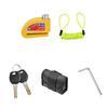 Motorradalarm Scheibenbremsenschloss-Kit Motorradschlösser Diebstahlschutz Sicherheit Radscheibenschloss Kabel Schlüssel & Tragetasche Set