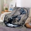 Simpsons Family Portrait Flannel blanket, soft and warm, suitable for beds and sofas, all seasons, portable travel blanket. 0730117
