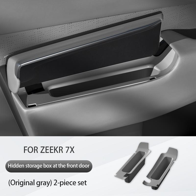 

Для ZEEKR 7X 2025 2025 Силиконовый органайзер для дверей автомобиля Предотвращение шума Скрытое хранение Аксессуары для интерьера серый