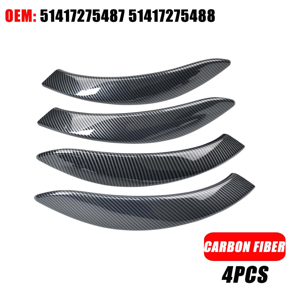 Interior Door Carbon Fiber Color Pull Handle Inside Trim For BMW 3 4 Series F30 F31 F32 F33 F34 F35 F36 F80 F82 F83 2013-2018