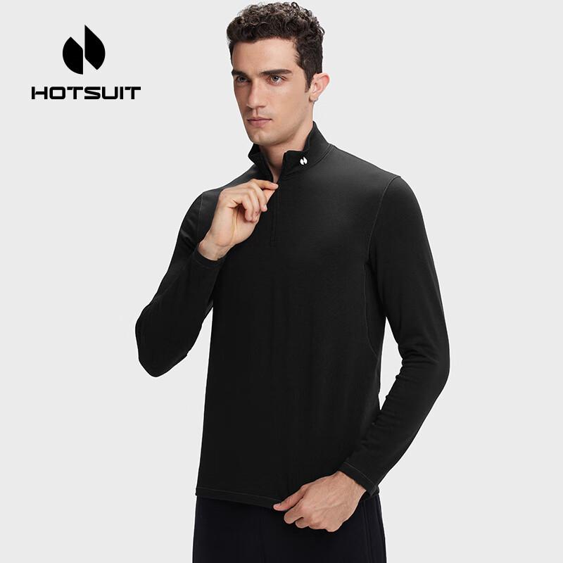 HOTSUIT Men s Half-Placket Functional Long-Sleeve T-Shirt L