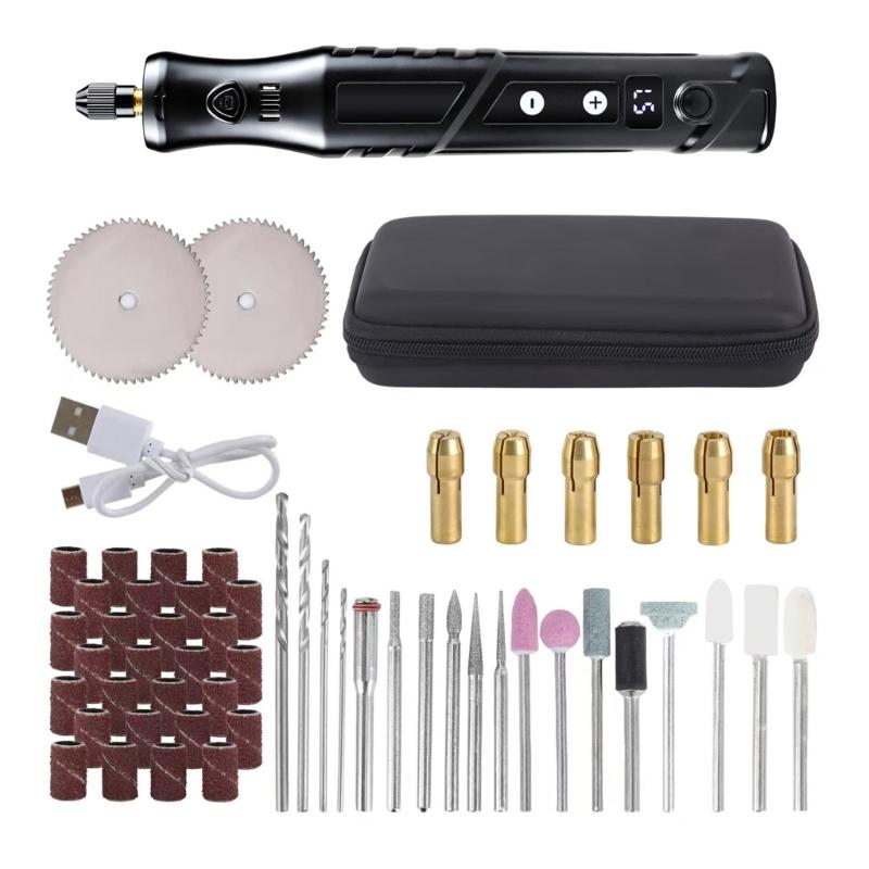 

Rechargeable Cordless Engraving Pen Tool Wireless Electric Drill Rotatable Wireless Hand Drill For Jewelry Glass чорний