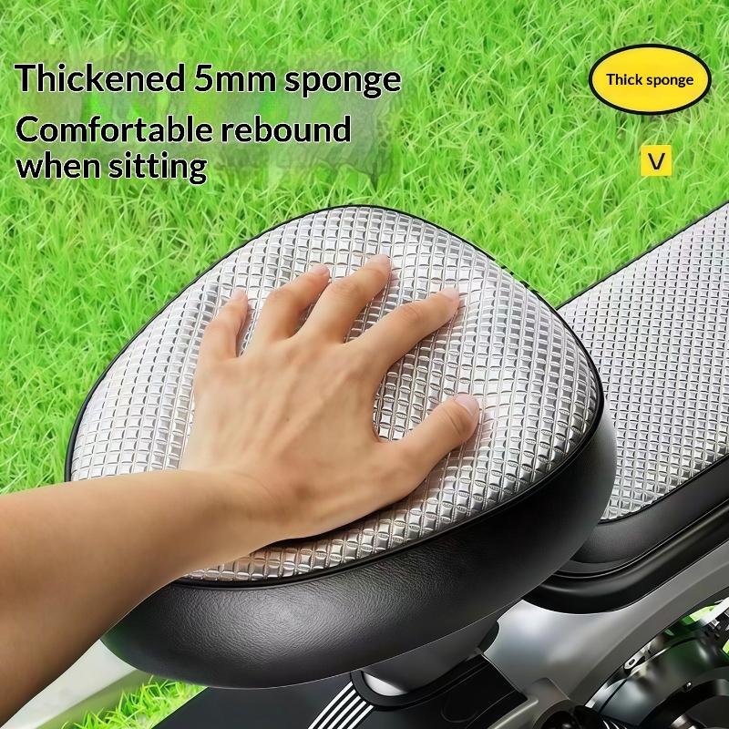 Electric Bike Scooter Seat Sunscreen Cover Summer Thermal Insulation Waterproof Seat Cushion Ebike Front Rear Protector Cover