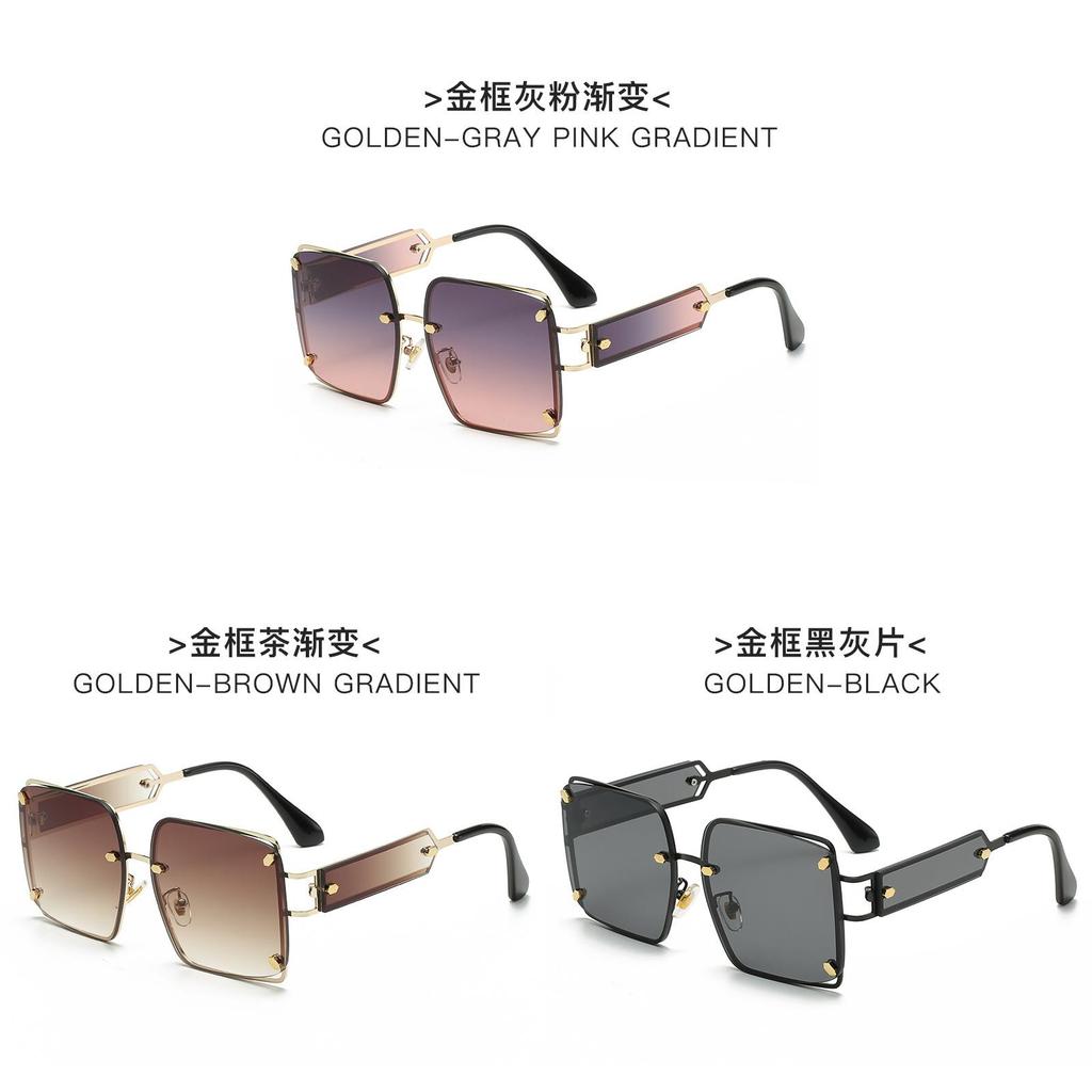 Punk Rock Metal Frame Sunglasses With Uv400 Protection For Fashion And Outdoor Activities