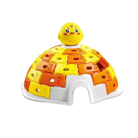 Tier-Schneehütte Brettspiel 2 Spieler Pinguin Küken Capybara Iglu Eisstein Schlagspiel Lernspielzeug Kleinkinder Jungen Mädchen Geschenk