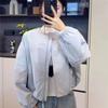Korean Version Simple Women's Round Neck Solid Color Short Coat 2026 Spring New Female Casual Loose Jacket Joker Little Overwear