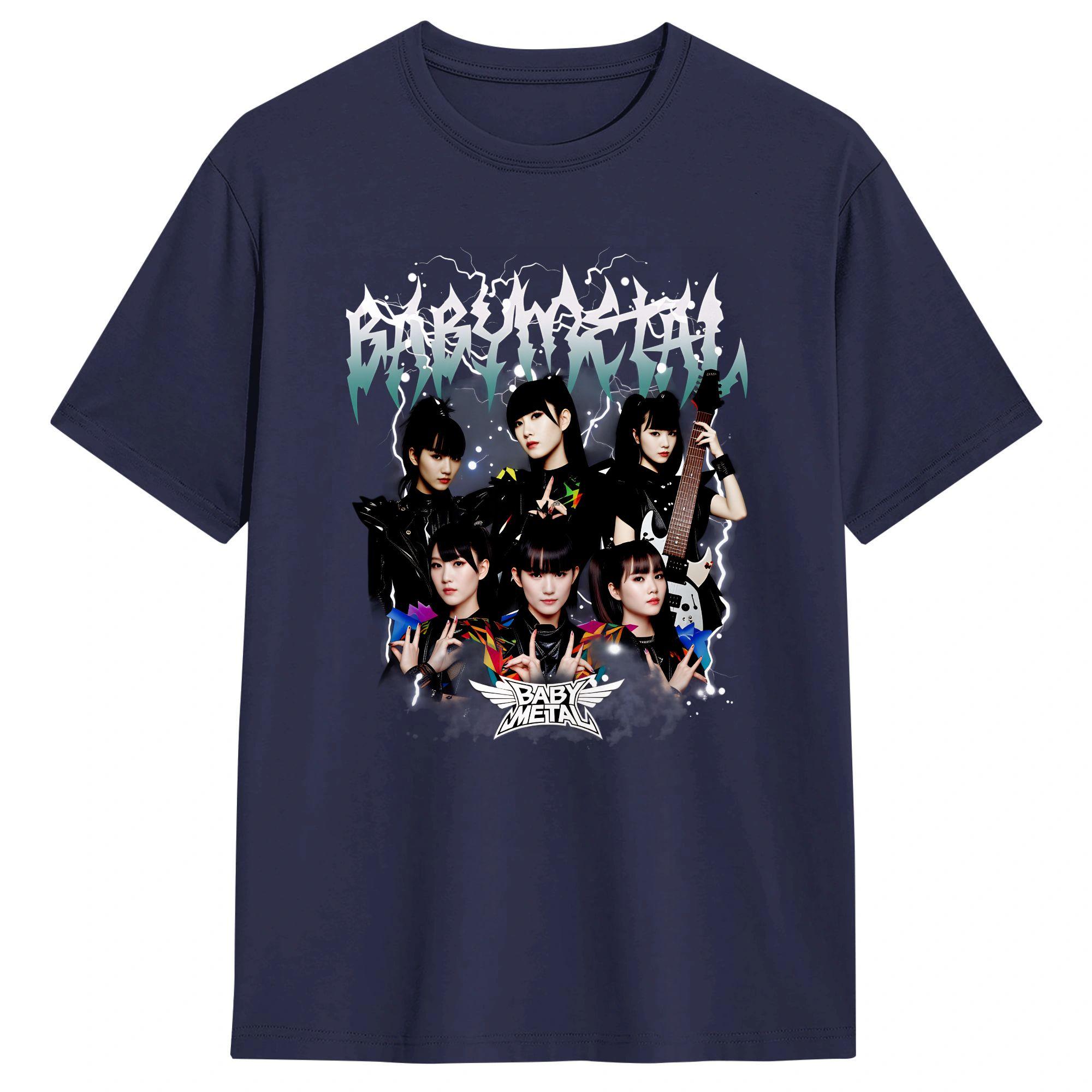 

Babymetal Світовий Тур 2026 Футболки Чоловічі Вінтажні 100% Бавовна Футболка З Круглим Коміром З Коротким Рукавом Футболки Ідея для Подарунка Одяг 4XL