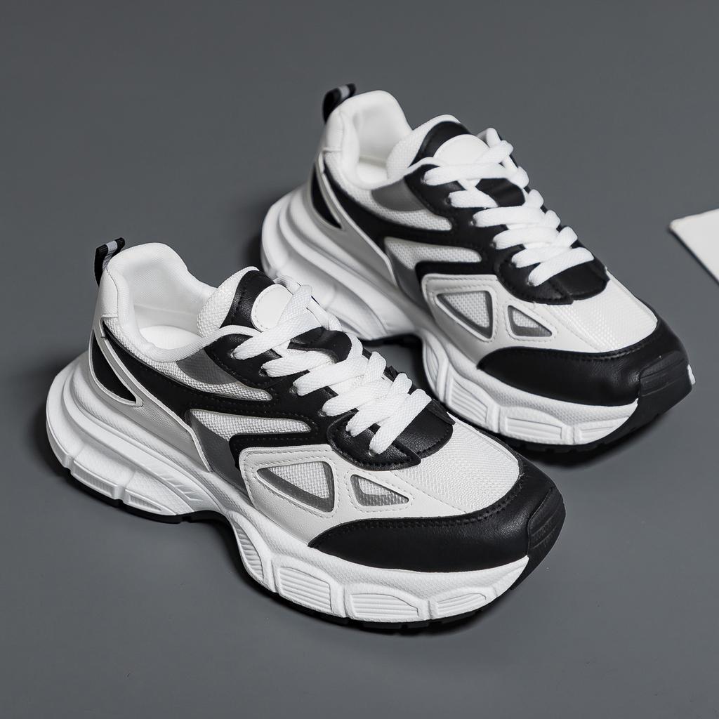 Women's shoes new autumn mesh breathable platform white shoes student casual sports shoes