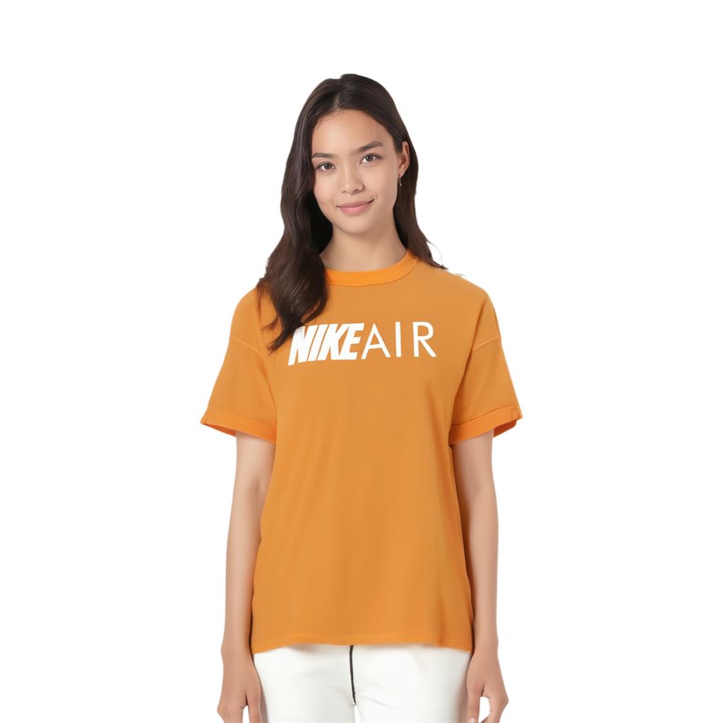 Nike Letter Sports Breathable Short Sleeve T-Shirt Women Tops Yellow CN7086-882