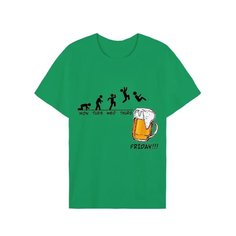 Men T-Shirts Mon Tues Wed Thurs Friday Beer Men Summer Tshirt Harajuku Streetwear Hip Hop Mens T Shirt Male Fashion Trend Tees
